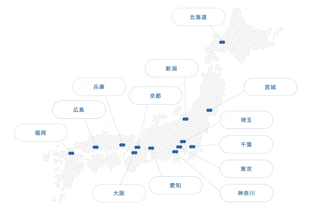 ゼンプレイスは業界最大規模の店舗数